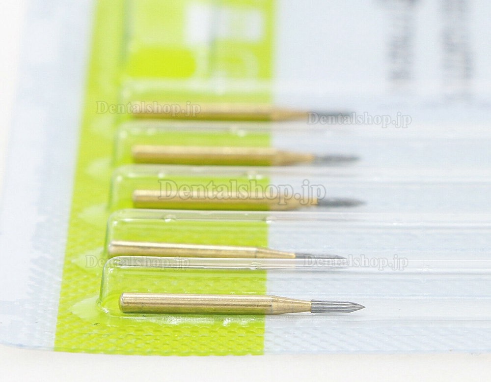 10Pcs Wave Dental 歯科用狭いテーパーエンドTF 7902 カーバイドバー 12ブレード